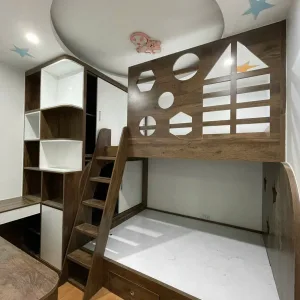 Giường Ngủ Gác Xép Gỗ Công Nghiệp Hiện Đại